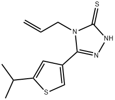4-ALLYL-5-(5-ISOPROPYLTHIEN-3-YL)-4H-1,2,4-TRIAZOLE-3-THIOL Struktur