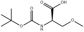 N-叔丁氧羰基-O-甲基-D-丝氨酸, 86123-95-7, 结构式