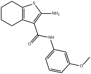 2-AMINO-N-(3-METHOXYPHENYL)-4,5,6,7-TETRAHYDRO-1-BENZOTHIOPHENE-3-CARBOXAMIDE Structure