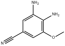 Benzonitrile,  3,4-diamino-5-methoxy- Structure