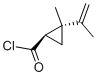 Cyclopropanecarbonyl chloride, 2-methyl-2-(1-methylethenyl)-, trans- (9CI) Struktur