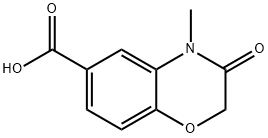 4-METHYL-3-OXO-3,4-DIHYDRO-2H-1,4-BENZOXAZINE-6-CARBOXYLIC ACID Struktur