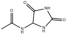 Acetamide,  N-(2,5-dioxo-4-imidazolidinyl)- 化学構造式