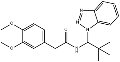 N-[1-(1H-苯并三唑-1-基)-2,2-二甲基丙基]-3,4-二甲氧基苯乙酰胺,861393-66-0,结构式