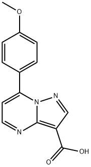 7-(4-methoxyphenyl)pyrazolo[1,5-a]pyrimidine-3-carboxylic acid Struktur