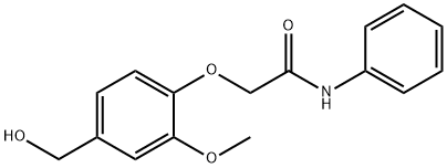 2-(4-HYDROXYMETHYL-2-METHOXY-PHENOXY)-N-PHENYL-ACETAMIDE Struktur