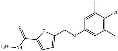 5-[(4-氯-3,5-二甲基苯氧基)甲基]-2-呋喃卡巴肼, 861508-50-1, 结构式