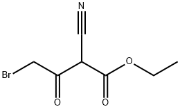 Acetoacetic acid, -gamma--bromo--alpha--cyano-, ethyl ester Structure