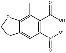 4-Methyl-6-nitro-2H-1,3-benzodioxole-5-carboxylic acid Structure