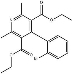 4-(2-BroMophenyl)-2,6-diMethyl-3,5-pyridinedicarboxylic Acid Diethyl Ester Struktur