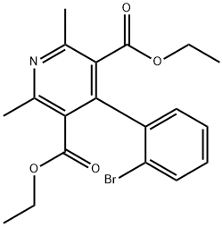 4-(2-BroMophenyl)-2,6-diMethyl-3,5-pyridinedicarboxylic Acid Diethyl Ester,861927-02-8,结构式