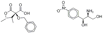 (2R)-2-(1-Methylethyl)-2-(phenylMethoxy)-propanedioic Acid 1-Ethyl Ester (1S,2S)-2-AMino-1-(4-nitrophenyl)-1,3-propanediol Salt Struktur