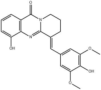 11H-Pyrido[2,1-b]quinazolin-11-one,  6,7,8,9-tetrahydro-4-hydroxy-6-[(4-hydroxy-3,5-dimethoxyphenyl)methylene]-,  (6E)-|