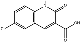 6-CHLORO-2-HYDROXY-QUINOLINE-3-CARBOXYLIC ACID
 Structure