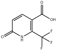 6-Hydroxy-2-(trifluoromethyl)nicotinic acid 化学構造式