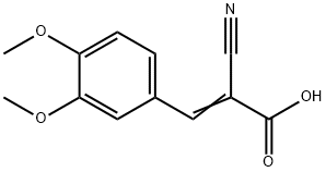 ALPHA-CYANO-3,4-DIMETHOXYCINNAMIC ACID 化学構造式