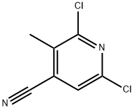 4-Pyridinecarbonitrile,  2,6-dichloro-3-methyl- Structure