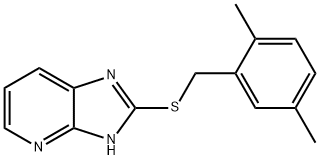 1H-IMIDAZO[4,5-B]PYRIDINE,2-[[(2,5-DIMETHYLPHENYL)METHYL]THIO]- 结构式