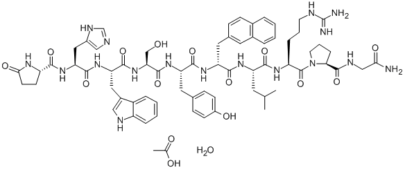 5-OXO-L-PROLYL-L-HISTIDYL-L-TRYPTOPHYL-L-SERYL-L-TYROSYL-3-(2-NAPHTHYL)-D-ALANYL-L-LEUCYL-L-ARGINYL-L-PROLYLGLYCINAMIDE아세테이트수화물