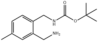 TERT-BUTYL 2-(AMINOMETHYL)-4-METHYLBENZYLCARBAMATE 化学構造式