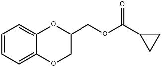 Cyclopropanecarboxylic  acid,  (2,3-dihydro-1,4-benzodioxin-2-yl)methyl  ester 结构式