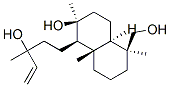 (13R)-ラブダン-14-エン-8,13,18-トリオール 化学構造式