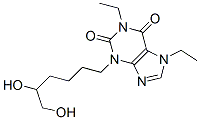3-(5,6-dihydroxyhexyl)-1,7-diethyl-purine-2,6-dione,86257-04-7,结构式