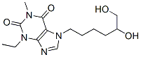 7-(5,6-dihydroxyhexyl)-3-ethyl-1-methyl-purine-2,6-dione Structure