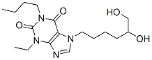 1-butyl-7-(5,6-dihydroxyhexyl)-3-ethyl-purine-2,6-dione,86257-20-7,结构式