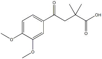 4-(3,4-DIMETHOXYPHENYL)-2,2-DIMETHYL-4-OXOBUTYRIC ACID Struktur