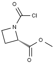 2-Azetidinecarboxylic acid, 1-(chlorocarbonyl)-, methyl ester, (S)- (9CI) Struktur