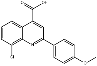 8-CHLORO-2-(4-METHOXYPHENYL)QUINOLINE-4-CARBOXYLIC ACID,862649-87-4,结构式