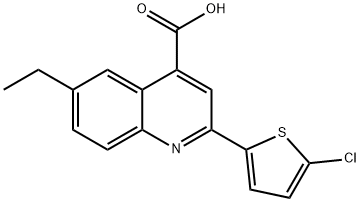 2-(5-CHLOROTHIEN-2-YL)-6-ETHYLQUINOLINE-4-CARBOXYLIC ACID