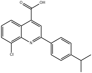 8-CHLORO-2-(4-ISOPROPYLPHENYL)QUINOLINE-4-CARBOXYLIC ACID,862661-15-2,结构式