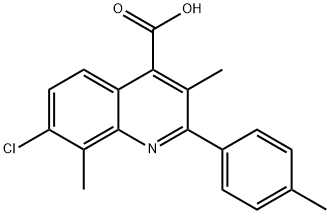 7-CHLORO-3,8-DIMETHYL-2-(4-METHYLPHENYL)QUINOLINE-4-CARBOXYLIC ACID,862661-17-4,结构式