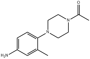 1-[4-(4-氨基-2-甲基苯基)-1-哌嗪基]乙酮, 862686-09-7, 结构式