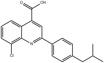 8-CHLORO-2-(4-ISOBUTYLPHENYL)QUINOLINE-4-CARBOXYLIC ACID,862710-15-4,结构式