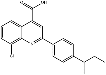 2-(4-SEC-BUTYLPHENYL)-8-CHLOROQUINOLINE-4-CARBOXYLIC ACID Structure