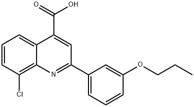 8-CHLORO-2-(3-PROPOXYPHENYL)QUINOLINE-4-CARBOXYLIC ACID Structure