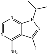 3-IODO-1-ISOPROPYL-1H-PYRAZOLO[3,4-D]PYRIMIDIN-4-AMINE, 862730-04-9, 结构式