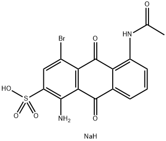 1-amino-4-bromo-5-acetamido-2-anthraquinonesulfonic acid Struktur