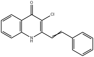 4(1H)-Quinolinone,  3-chloro-2-(2-phenylethenyl)- Structure