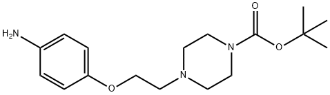 4-[2-(4-AMINOPHENOXY)ETHYL]-1-(TERT-BUTOXYCARBONYL)PIPERAZINE,862874-77-9,结构式