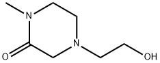 Piperazinone, 4-(2-hydroxyethyl)-1-methyl- (9CI) Structure