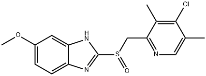 (S)-4-Desmethoxy-4-chloro Omeprazole 化学構造式
