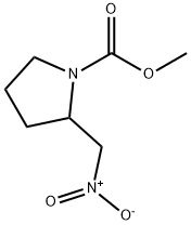 1-Pyrrolidinecarboxylic  acid,  2-(nitromethyl)-,  methyl  ester,863115-51-9,结构式