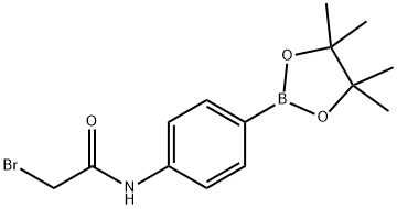 2-溴-N-(4-(4,4,5,5-四甲基-1,3,2-二氧硼杂环戊烷-2-基)苯)乙酰胺,863118-14-3,结构式