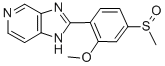 2-[2-メトキシ-4-(メチルスルフィニル)フェニル]-1H-イミダゾ[4,5-c]ピリジン 化学構造式
