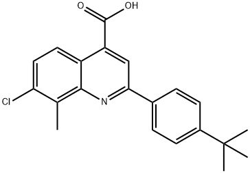 2-(4-TERT-ブチルフェニル)-7-クロロ-8-メチルキノリン-4-カルボン酸 化学構造式