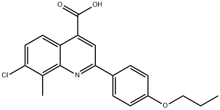 7-クロロ-8-メチル-2-(4-プロポキシフェニル)キノリン-4-カルボン酸 化学構造式